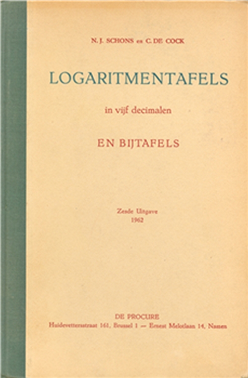 Logaritmentafels 1962